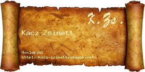 Kacz Zsinett névjegykártya